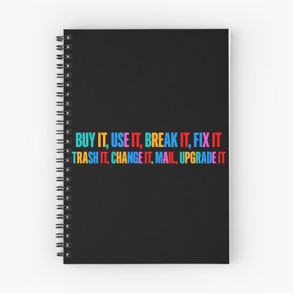 Item preview, Buy It Use It Break It Fix It – Electronic Music Lyrics Inspired Retro Typography designed and sold by paulo silveira.