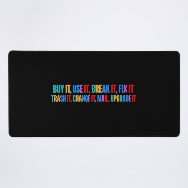 Item preview, Buy It Use It Break It Fix It – Electronic Music Lyrics Inspired Retro Typography designed and sold by paulo silveira.