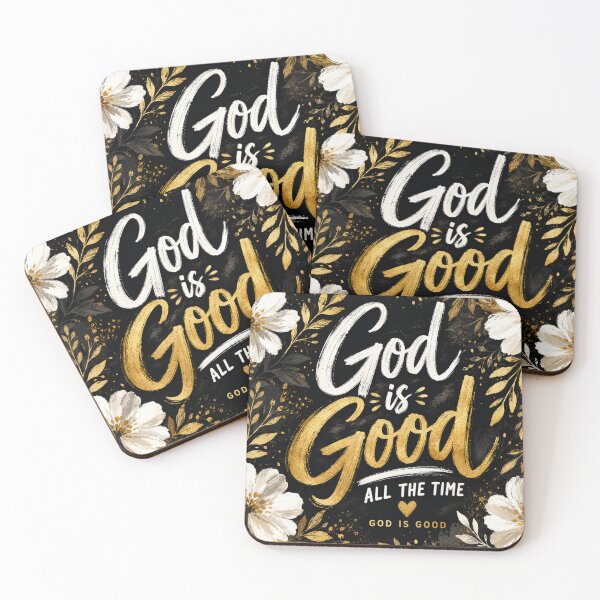 Item preview, God Is Good All the Time | Christian Typography Floral Faith Design | Bible Inspired Gift designed and sold by Leefs.