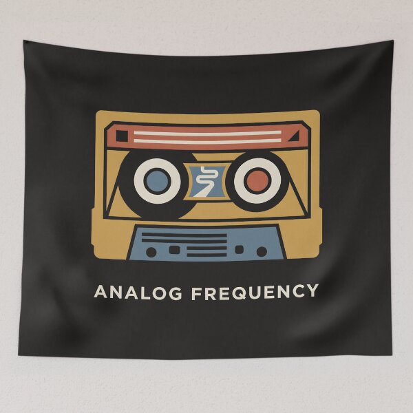 Item preview, Analog Frequency Vintage Cassette Tape Art designed and sold by SplashTastic.
