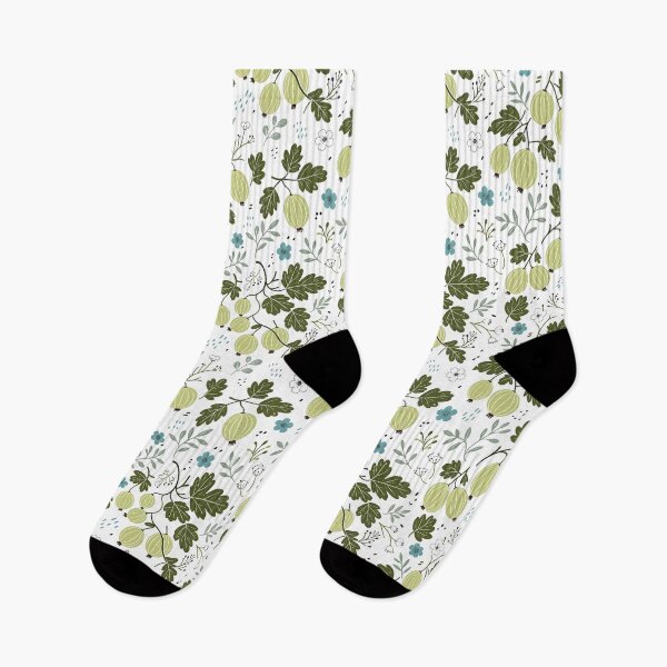 Item preview, Gooseberries and Turquoise Flowers Modern Surface Pattern designed and sold by TackyTime.
