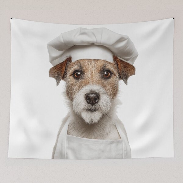 Item preview, Funny Russell Terrier Dog Chef Realistic Animal Cooking Humor Art designed and sold by LazyOwlStore.