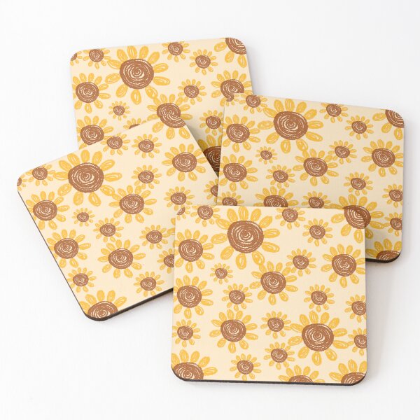 Item preview, Cute Sunflower Pattern | Hand Drawn Floral Seamless Design | Cottagecore Summer Aesthetic designed and sold by NOUURRRR.