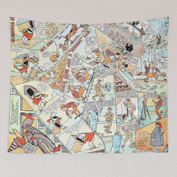 Item preview, Crazy Quilt  - Vintage Comic Strip Collage – Crazy Quilt Cartoon Humor for Retro Art Fans designed and sold by RickE.