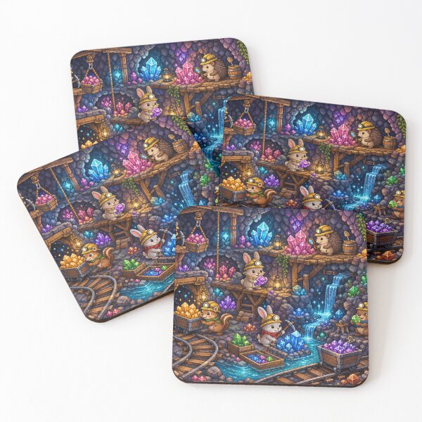 Item preview, Cozy Crystal Mine Pixel Art Animal Adventure designed and sold by Yiruda-Art.