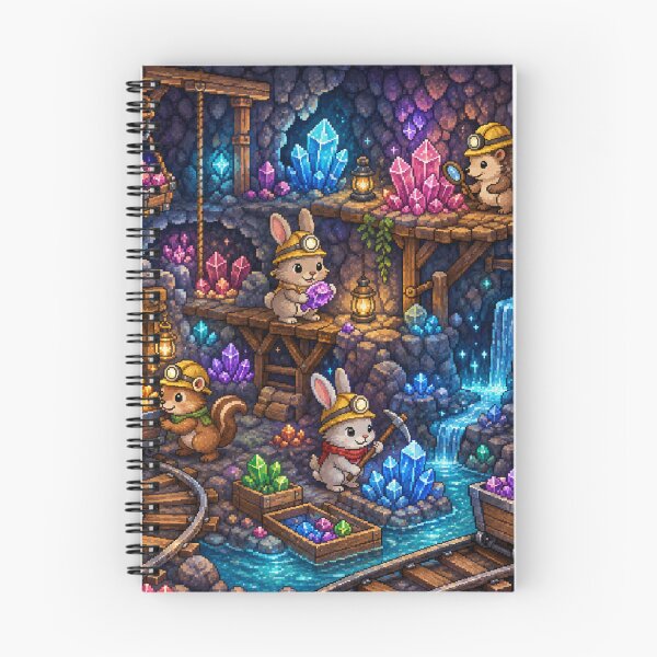 Item preview, Cozy Crystal Mine Pixel Art Animal Adventure designed and sold by Yiruda-Art.
