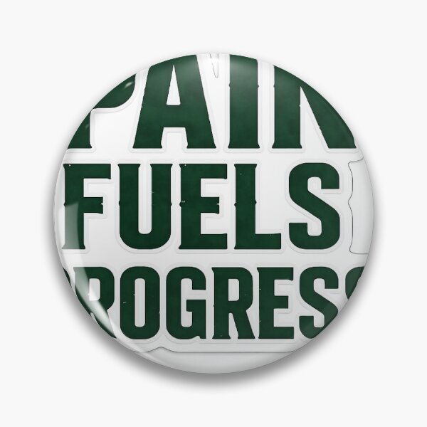 Item preview, Pain Fuels Progress Motivational Quote T-Shirt Sticker | Bold Green Typography Design designed and sold by LarkLeaf.
