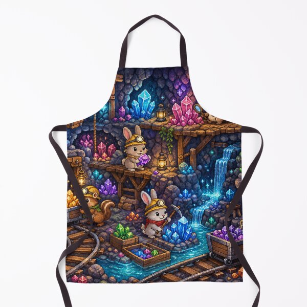 Item preview, Cozy Crystal Mine Pixel Art Animal Adventure designed and sold by Yiruda-Art.