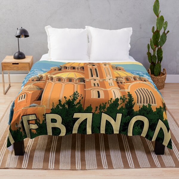 Item preview, Lebanon Vintage Travel Poster – Iconic Church and Cityscape designed and sold by RueckerZack.