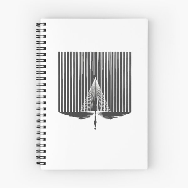 Item preview, Minimalist Barcode Streetlight Solitary Figure Reflection Art designed and sold by ByKayaPrints.