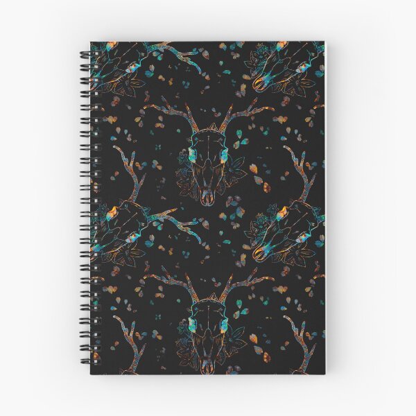 Item preview, Whimsigoth Iridescent Deer Skull Floral Pattern designed and sold by Little Wimbly.