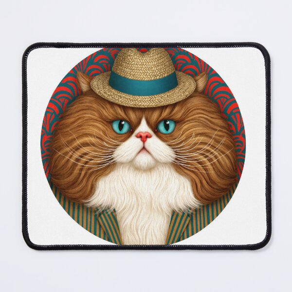 Item preview, T-Shirt - Sticker - Stylish Cat in Stripes designed and sold by ForeverPrintsOK.
