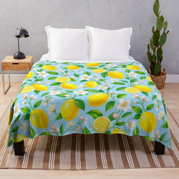 Item preview, Fresh Citrus Lemon & Floral Pattern designed and sold by adlkh.