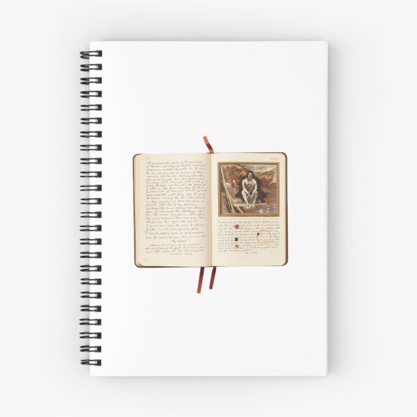 Item preview, Vintage Open Journal Handwritten Diary Classical Sketch Art designed and sold by ByKayaPrints.