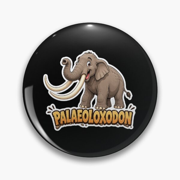 Item preview, Cute Palaeoloxodon Cartoon Sticker – Prehistoric Elephant designed and sold by EuropeanPrints.