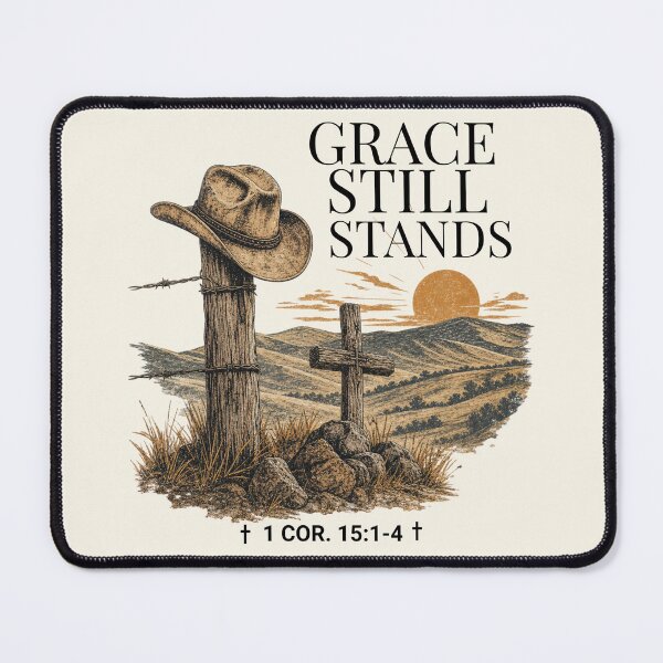 Item preview, Grace Still Stands Cowboy Hat Scripture designed and sold by Rosie's Wildflower Boutique.