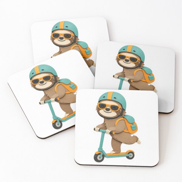 Item preview, Cute Sloth Riding a Scooter designed and sold by Snurly.