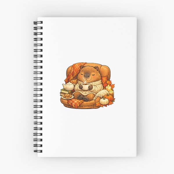 Item preview, Cozy Capybara Tea Time | Cute Autumn Illustration designed and sold by Cozy Art for Cozy Souls.