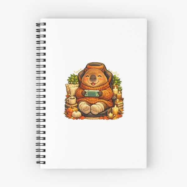 Item preview, Cozy Gamer Capybara | Cute Autumn Gaming Illustration designed and sold by Cozy Art for Cozy Souls.