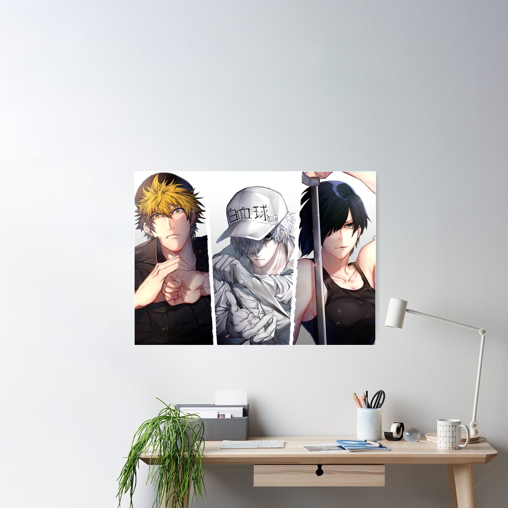 Hataraku Saibou Cells at Work - White Blood Cell  Poster for Sale by  CherylKato