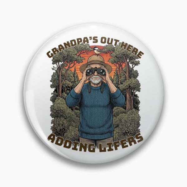 Item preview, Grandpa's Out Here Adding Lifers Funny Grandpa Birder Bird designed and sold by Neurospicy Trolls.