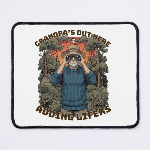Item preview, Grandpa's Out Here Adding Lifers Funny Grandpa Birder Bird designed and sold by Neurospicy Trolls.