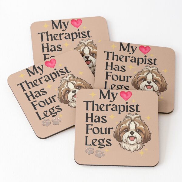 Item preview, My Therapist Has Four Legs – Cute Shih Tzu Dog Lover Design designed and sold by PawsAndPallette .