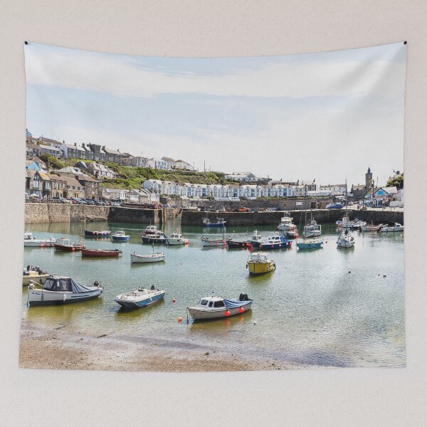 Item preview, Porthleven Harbour Boats and Coastal Houses, Cornwall, UK designed and sold by Paul Thompson Photography.