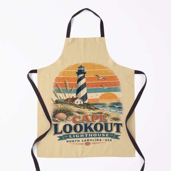 Item preview, Cape Lookout Lighthouse North Carolina Vintage Retro Travel Shirt | Coastal Sunset Beach Lighthouse designed and sold by Globalcitytees.