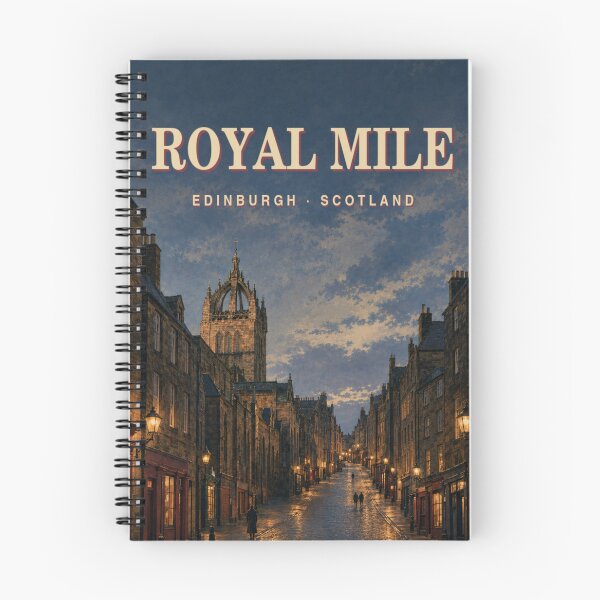 Item preview, Royal Mile Edinburgh Retro Travel Poster – St Giles Scotland Wall Art designed and sold by PopChaosStudio.