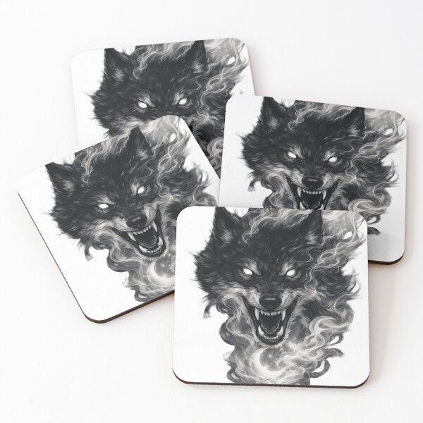 Item preview, Shadow Moon Wolf - Dark Fantasy Smoky Wolf  designed and sold by RON-FASHION.