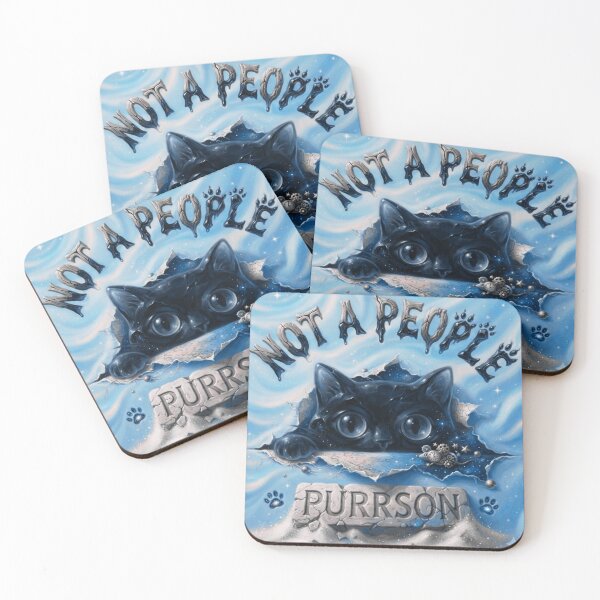 Item preview, Not A People Purrson Fantasy Cosmic Black Cat designed and sold by creativerooney.