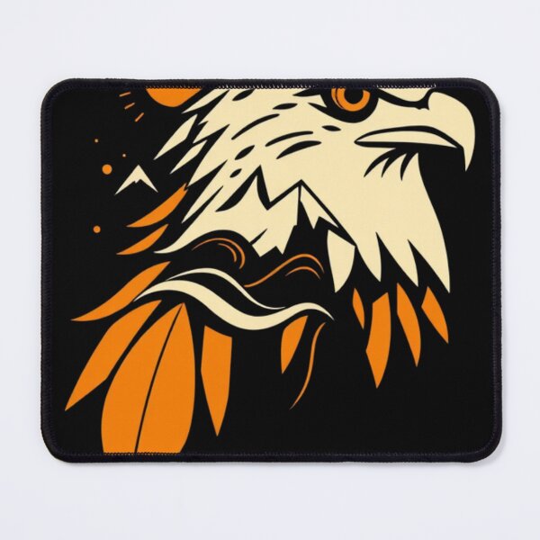 Item preview, Minimal Geometric Eagle Line Art with Mountain and Ocean Abstract Vector Illustration designed and sold by oleend.