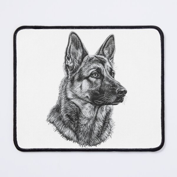 Item preview, German Shepherd Dog Portrait Sketch Illustration designed and sold by Exquisite Design Studio „Paculówka”.