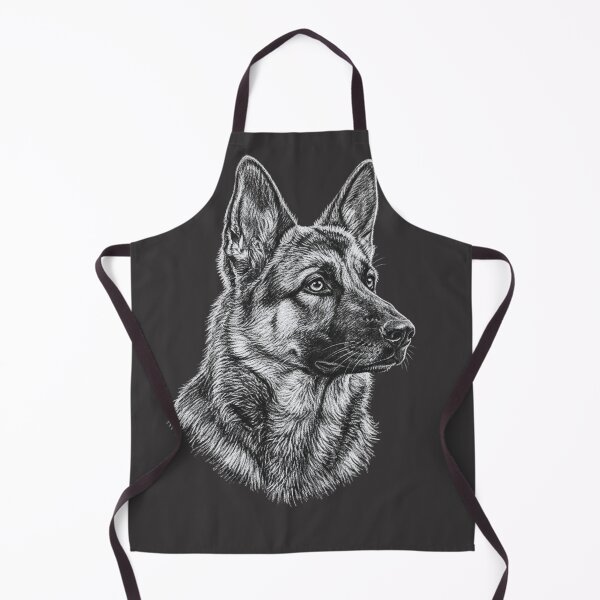Item preview, German Shepherd Dog Portrait Sketch Illustration designed and sold by Exquisite Design Studio „Paculówka”.