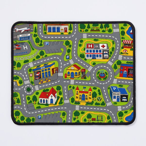 Item preview, Retro 90s Kids Road Play Carpet Pattern, Toy Car City Nostalgia designed and sold by 365CarMods Official.