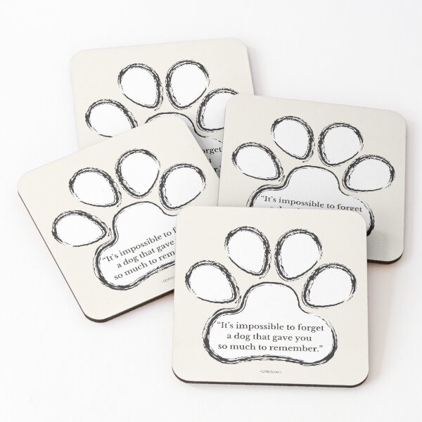 Item preview, Dog Memorial Gift, Impossible to Forget a Dog Quote, Pet Loss Remembrance, Dog Loss Memorial - Quote One designed and sold by AnimalVibes.