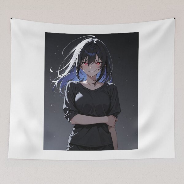 Item preview, Manga - Female Character with Red Eyes, Dark and Mysterious Aesthetic designed and sold by AnimeShin.