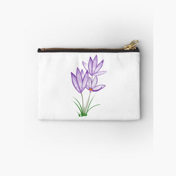 Item preview, Hand Painted Purple Crocus Flower Watercolor Botanical Sticker Design designed and sold by atshirtdesigner.