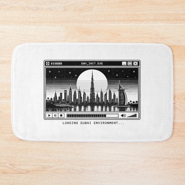 Artikelvorschau, Dubai-Umgebung wird geladen – Retro-Pixel-Art-Skyline von Dubai entworfen und verkauft von deag1e ⭐.