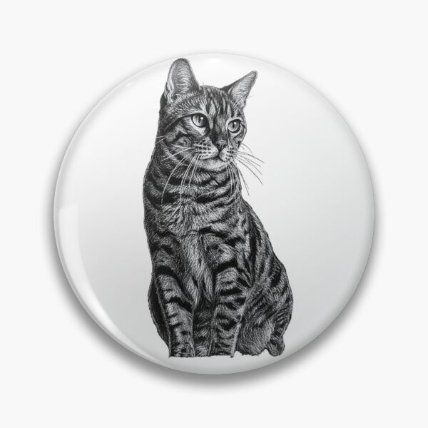 Item preview, Bengal Cat Portrait Chalk Sketch Illustration designed and sold by Exquisite Design Studio „Paculówka”.