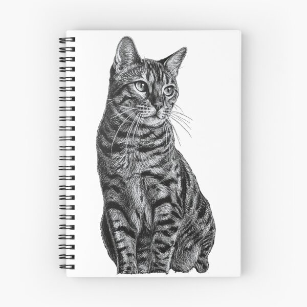 Item preview, Bengal Cat Portrait Chalk Sketch Illustration designed and sold by Exquisite Design Studio „Paculówka”.