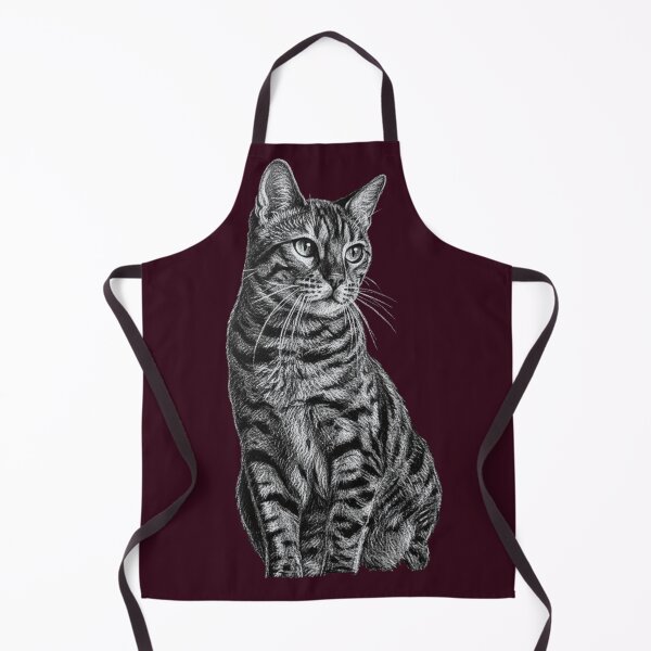 Item preview, Bengal Cat Portrait Chalk Sketch Illustration designed and sold by Exquisite Design Studio „Paculówka”.