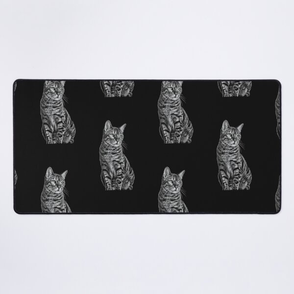 Item preview, Bengal Cat Portrait Chalk Sketch Illustration designed and sold by Exquisite Design Studio „Paculówka”.