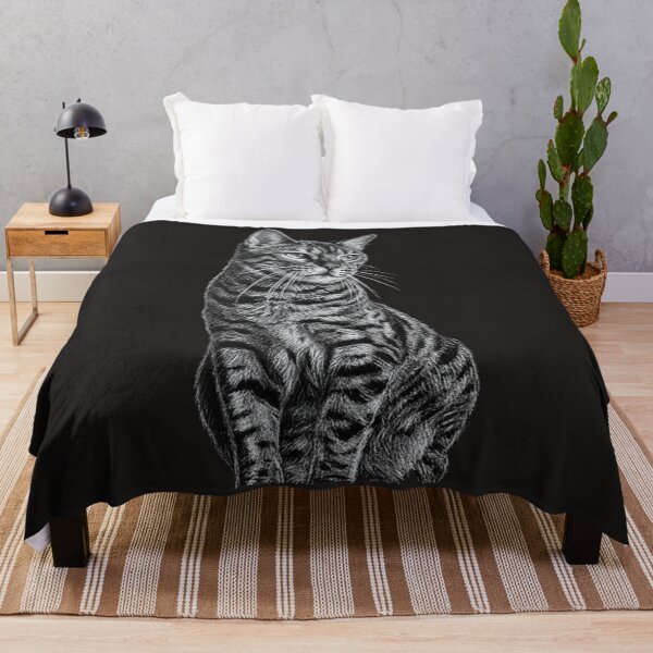Item preview, Bengal Cat Portrait Chalk Sketch Illustration designed and sold by Exquisite Design Studio „Paculówka”.