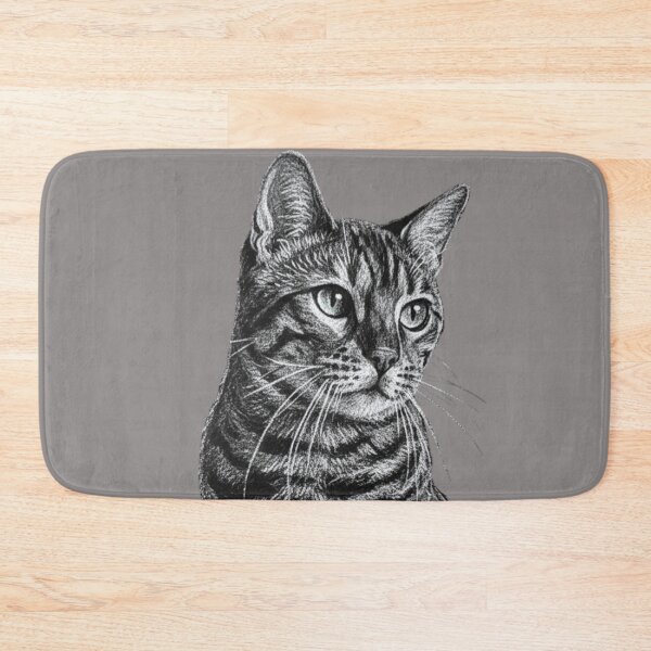 Item preview, Bengal Cat Portrait Chalk Sketch Illustration designed and sold by Exquisite Design Studio „Paculówka”.