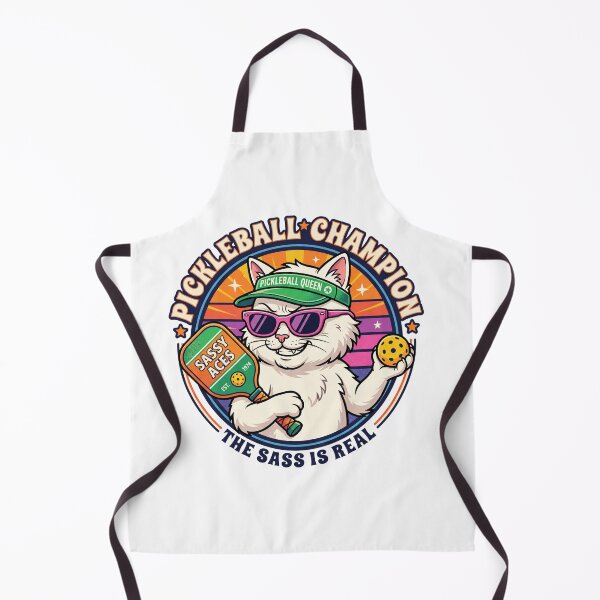 Item preview, Pickleball Grandma Retro Sunset Sassy Cat designed and sold by Oommen Studio .