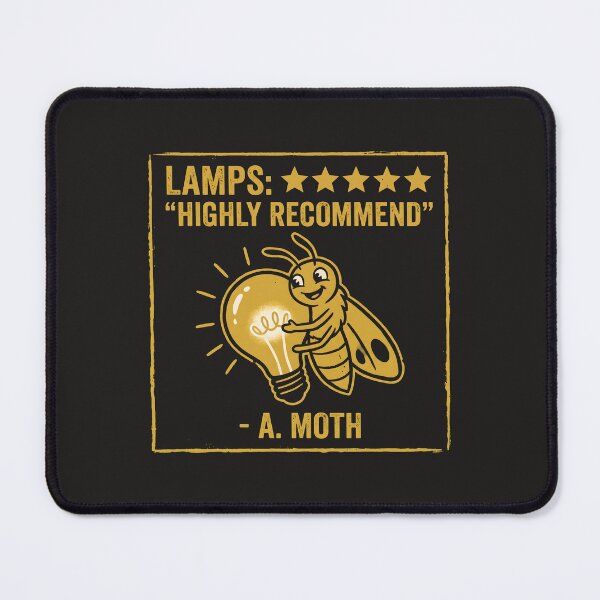 Item preview, Lamps Highly Recommend Funny Moth Lightbulb Art designed and sold by SplashTastic.
