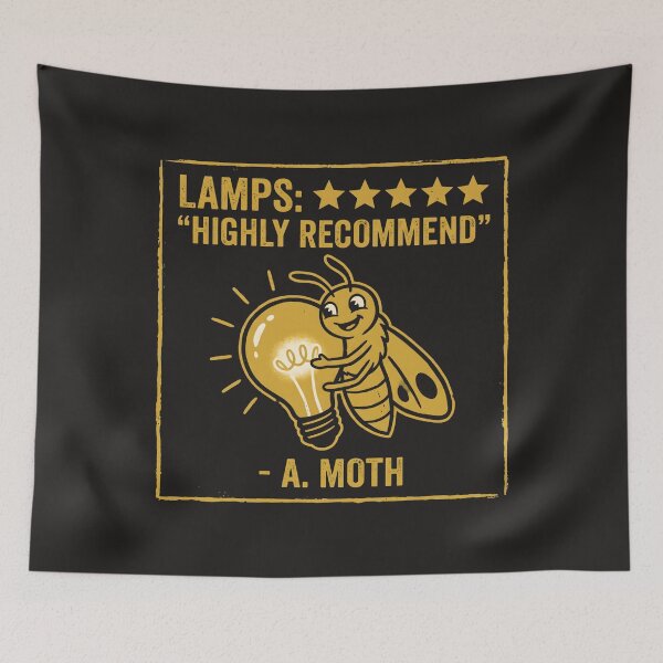 Item preview, Lamps Highly Recommend Funny Moth Lightbulb Art designed and sold by SplashTastic.
