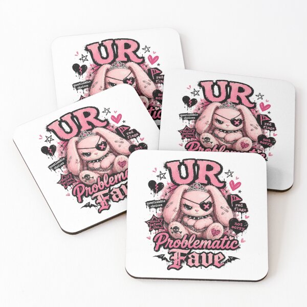 Item preview, UR Problematic Fave | Cute Goth Bunny Meme Aesthetic designed and sold by ChickenFund.